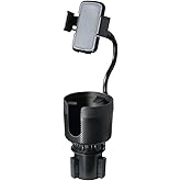 CupCargo Pro – 2-in-1 Car Cup Holder Expander and 360° Phone Mount with Adjustable Base and Flexible Neck, Universal Fit
