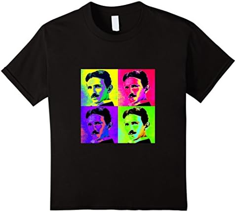 Nikola Tesla Pop Art - Kids 12 - Black
