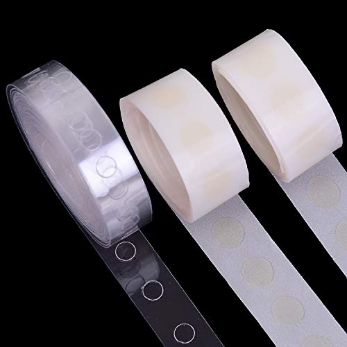 LOCOLO 75 Ft Garland Decorating Strip Tape, 200 PCS Reusable Balloon Glue Point, Balloon Arch Garland Decorating Strip Kit, Easy to Make Balloon Arch Garland Wedding and Party Decorations (3 Rolls)
