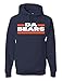 Victory Ink Men's Da Bears Hoodie Athletic Sports Fan Sweatshirt (Navy Blue, XX-Large)