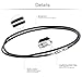 Jstyle 3MM Leather Necklace for Men Women Necklace Chain Rope Leather Cord Black 14-30 inch