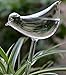 Self Watering Globes Aqua Bulbs Hand-blown Mini Glass Automatic Plant Waterer Bird Decorative Design,Set of 3