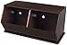KidKraft Wooden Double Storage Unit - Espresso - Children's Storage Furniture, Gift for Ages 3+
