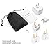 BESTTEN 1875W Voltage Converter Transformer and Universal Travel Adapter Plug Kit for UK/AU/US/EU/Asia Step Down 220V to 110V, 5pc Pack, CE and RoSH Certified, White