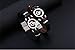 Gyand 2 PCS Stainless Steel Music Note Symbol Bead Leather Couple Bracelet Cuff,Black and Brown