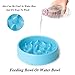 JASGOOD Slow Feeder Dog Bowl for Medium Dogs Slow Feeding Interactive Bloat Stop Dog Bowls,Blue,Medium