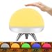 INTSUN Children Kids Night Light, LED Silicone Toy Nightlight, Baby Rooms Nursery Lamps, Bedroom Touch Sensor Table Lamps Christmas Gifts with 4 Lighting Modes, 5 Colors,USB Rechargeable
