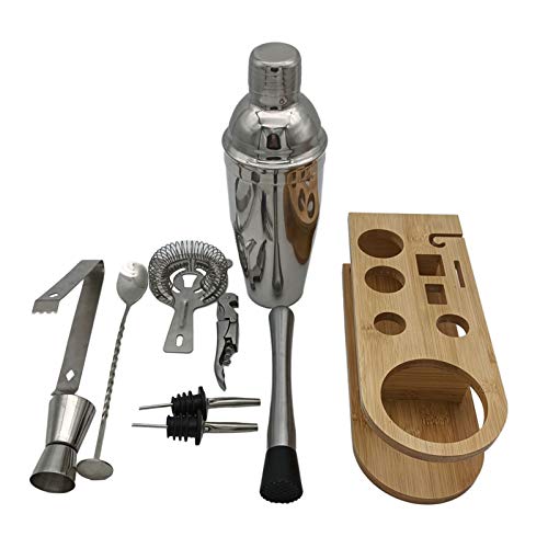 LTJX Cocktail Set Cocktail Mixer 10-teiliges Cocktail Bar Edelstahl Cocktailset Cocktail Shaker 750ml für Zuhause und… – Bild 6