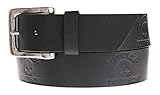 Harley-Davidson Men's Phantom Willie G Skull Belt, Black Leather HDMBT11040-BLK