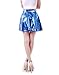 HDE Women's Solid Color Metallic Flared Pleated Club Skater Skirt Blue - S
