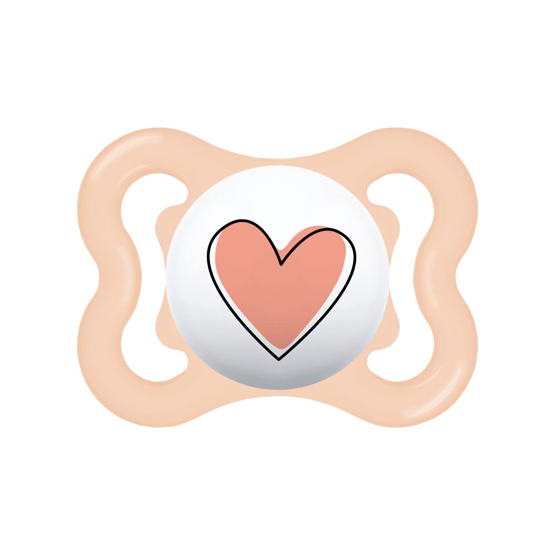 MAM Supreme Silicone Pacifier with Pacifier Box, 2-6 Months, Pink