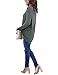 LookbookStore Women's Casual Soft Long Sleeves Loose Fit Knot Side Twist Knit Blouse Hip Length Top Comfy Shirts Greylish Green Size Small