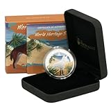 2013 Australia Fraser Island Dingo One Ounce .999 Fine Silver Proof Coin in Original Packaging with Numbered COA Limited Edition of 2,500 Perth Mint One Australian Dollar World Heritage Series