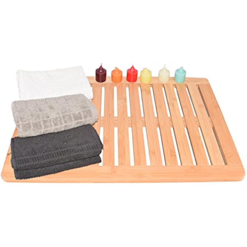 Bamboo Bath & Shower Safety Mats Mat Outdoor Shower, Kitchen Non Slip For Pool 618028904165 eBay