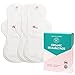 Hesta Reusable Pads - Cotton Cover Layer, Menstrual Pads, 3 Count (Large, Wing/White)