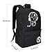 Pawsky Anime Luminous Backpack, Casual Daypack Laptop Backpack with USB Charging Port and Lock Fits 15.4 Inch Laptop