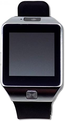 Veme Bluetooth Smart Watch with Touch Screen, Camera, Sim Card Support for IOS, Andriod Mobiles and iPhones (Black Strap / Silver Frame)