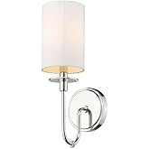 Z-Lite Ella - 1 Light Wall Sconce in Classical Style - 5 Inches Wide by 15.5 Inches High-Polished Nickel Finish