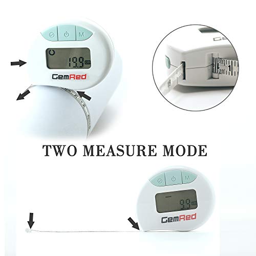 GemRed Digital Body Circumference Tape Measure Waist Measure with Auto