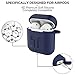 AirPods Case, Rockindeer 9 in 1 AirPods Accessories Set Protective Silicone Cover and Skin Compatible Apple AirPods Charging Case with Watch Band Holder/Ear Hook/Keychain/Strap/Carrying Box (Blue)thumb 1