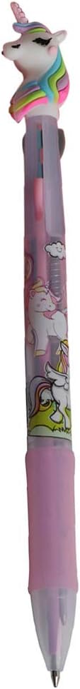 SuxiDi 1 Pcs Unicorn Ballpoint Pen 3-in-1 Retractable Ballpoint Pens School Supplies Students Children Gift