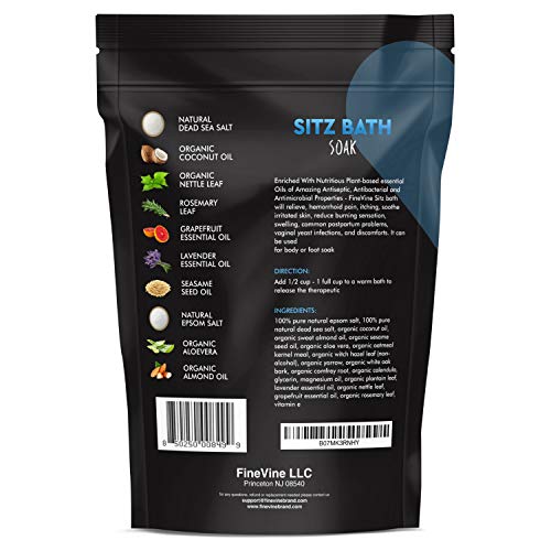 All Natural Sitz Bath Soak with Epsom Salt - Made in USA - for Postpartum Care, Hemorrhoid Treatment - //coolthings.us