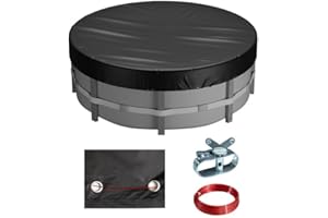 PARANTA 18 Ft Round Pool Cover, Solar Pool Covers for Above Ground Pools, Extra Thick 420D Round Above Ground Pool Cover with Winch and Cable Winter PE for Waterproof and Dustproof