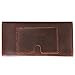 Plinrise Vintage Leather Long Metal Button Wallet, 5.5