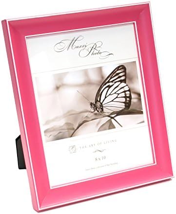 Maxxi Photo Photo Frame with Easel Back, 8 x 10, Pink Rainbow