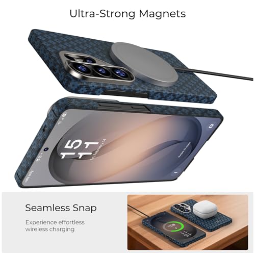 BENKS ArmorGrid ArmorAir for Samsung Galaxy S26 Ultra Magnetic Ultra Slim Case, Compatible with MagSafe, Caseless Feeling for Galaxy S26 Ultra Case by Kevlar Aramid, Minimalist Design, Azure Blue