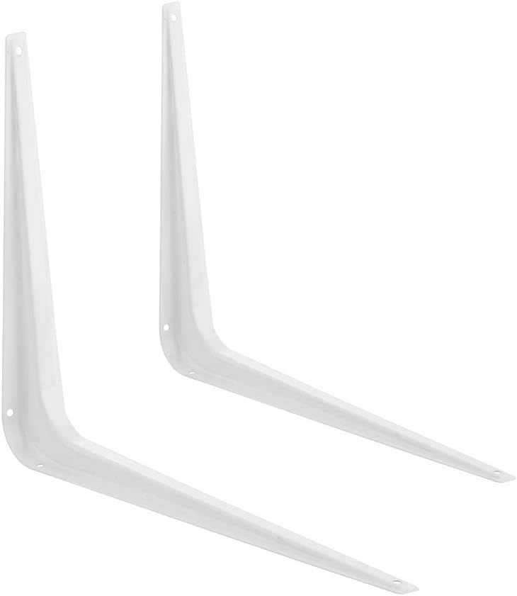 Basics Shelf Bracket - 8" x 10", White, 10-Pack - - 