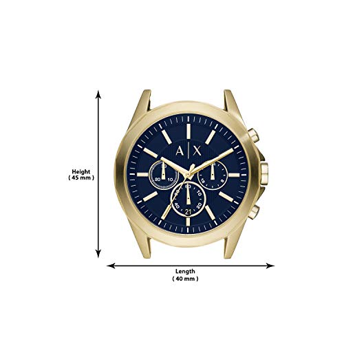 armani exchange men's drexler blue chronograph stainless steel watch