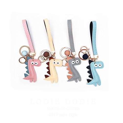 MUAMAX Dinosaur Key Chains for Women Girl Girlfriend,Bag charm,Keychain for Car Keys,Gift for Her (Pink+Blue)