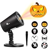 1byone Christmas Lights Projector Decorations Auto-Shifting Images & Switchable Pattern Outdoor/Indoor Use, IP65 Water-Resistant