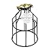 Rustic State Set of 2 Industrial Vintage Style | DIY Farmhouse Metal Wire Cage for Hanging Pendant Lighting | Light Fixture Lamp Guard Black