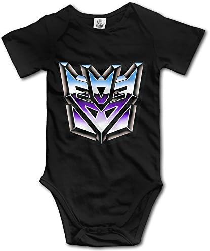 Kids Baby Transformers Decepticons Short Sleeve Romper Black