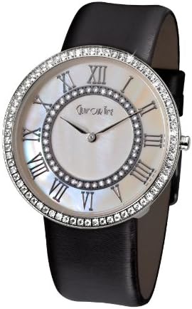 Glamour Time Ladies Watch GT500ST3-1 with Mother of Pearl Dial and Black Leather Strap