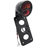 Motorcycle LED Side Mount License Plate Bracket Brake Running Taillight Assembly for Harley Bobber Chopper