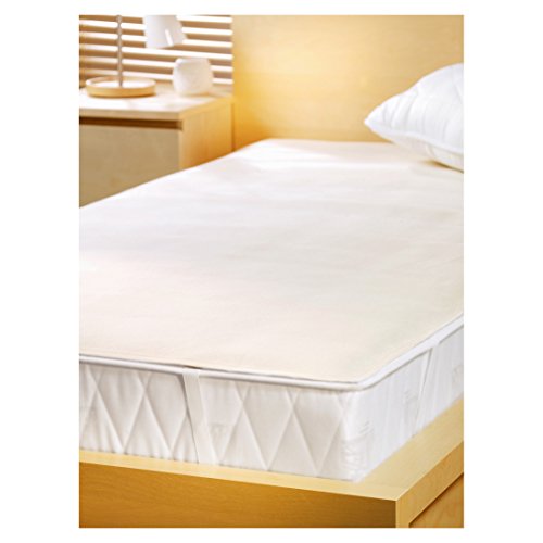 [- SETEX Molton Matratzenschutz, 140 x 200 cm, Eckgummis, 100 % Baumwolle, Basic, Naturfarben 16071