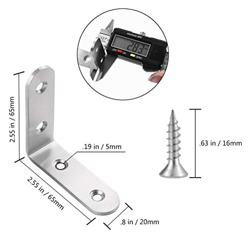 3 Corner+Bracket+Brackets+Stainless+Fastener