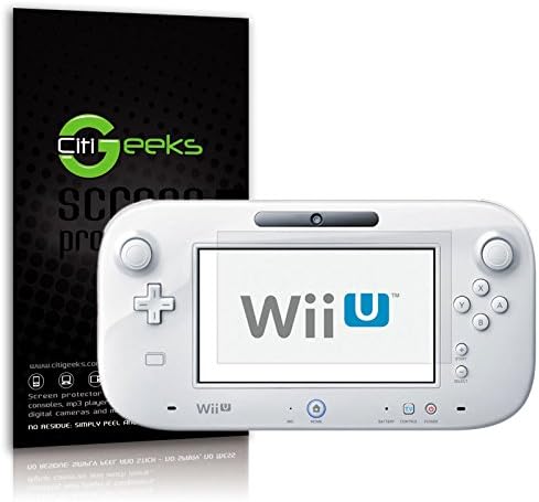 CitiGeeks@ Compatible Nintendo Wii U Tempered Glass Screen Protector - Crystal Clear Toughened Glass Screen Protector CitiGeeks® Retail Package