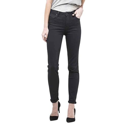 Lee Damen Scarlett HIGH Jeans, Black Rinse, 31W / 29L