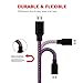Amoner Micro USB Cable 6FT Nylon Braided Micro USB Charging Cable for Android, Samsung Galaxy, HTC, Nokia, Blackberry, Sony and Other Tablet Smartphone(blue&grey&red,3 Pack)
