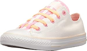 Image of Converse Kids All Star Loopholes OX Shoes White Sunset Glow White Size 4