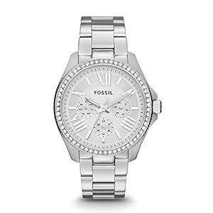 Image of Fossil Women's AM4481 Cecile Multifunction Stainless Steel Watch - Silver-Tone