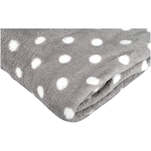 Little Starter Plush Toddler Blanket, Grey Dot Pricepulse