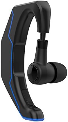 Bluetooth Headset,KONCEN Hands Free Wireless Comfortable lightweight small Earpiece Headphones with Microphone nice for driving (Blue/Black)