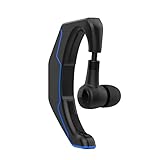 Bluetooth Headset,KONCEN Hands Free Wireless Comfortable lightweight small Earpiece Headphones with Microphone nice for driving (Blue/Black)