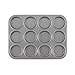 Cake Boss Novelty Nonstick Bakeware 12-Cup Whoopie Pie Pan, Gray