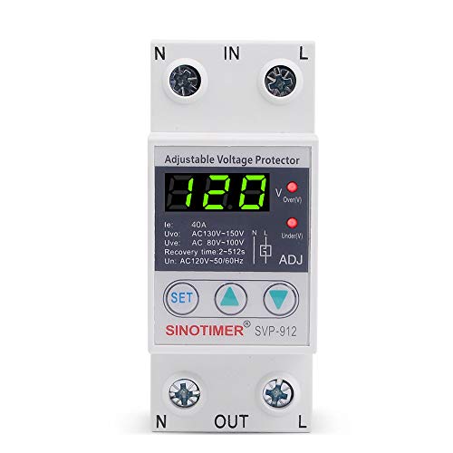 SINOTIMER SVP912 40A 110V 120V Manual Adjustable Voltage Relay DIN